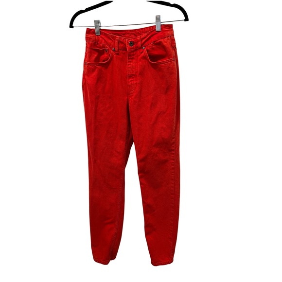 Ragged Jeans Red Denim‎ Jeans Womens Size 26 High Waist Distressed Retro - Picture 2 of 11